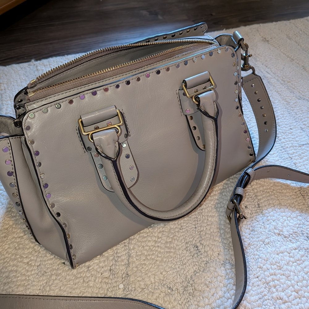 Rebecca Minkoff Gray Studded Satchel